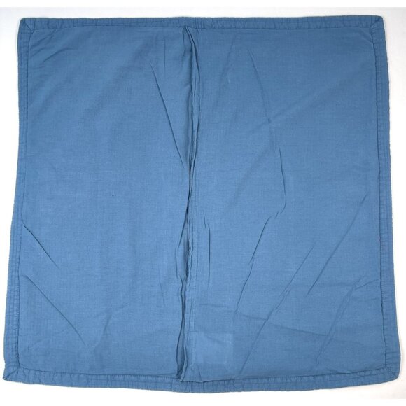 Single (1) CAROL & FRANK 26"x26" Blue Quilted Cotton Euro PILLOW SHAM NWOT NEW - Picture 2 of 5